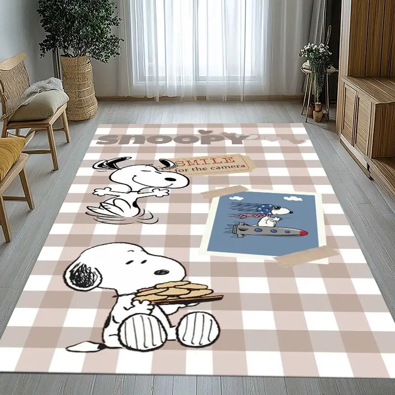 Kawaii S-Snoopys Dog Cartoon Soft Non-Slip Large Area Rug for Living Room,Bedroom Playroom Carpet Mat for Sofa,Home Decor Gift