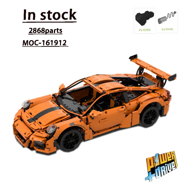 MOC-161912 Classic Electric RC GT Supercar Building Block Model 2868Parts Children's Birthday Education Building Blocks Toy Gift