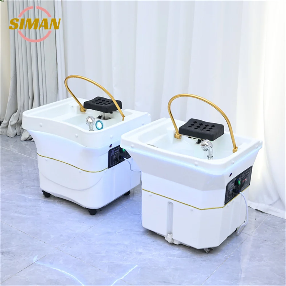 Portable 60L All-in-One Head Spa System Mobile Shampoo Basin Heating No Plumbing Required se Design for Beauty Salon