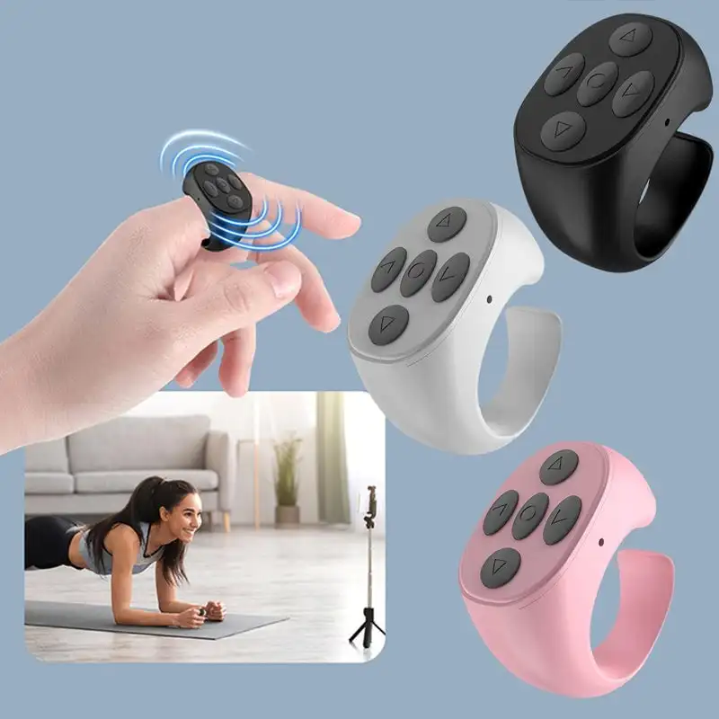 Fingertip Wireless Bluetooth Remote Control,Screen Auto Clicker Automatic Page Turner for TIK Tok