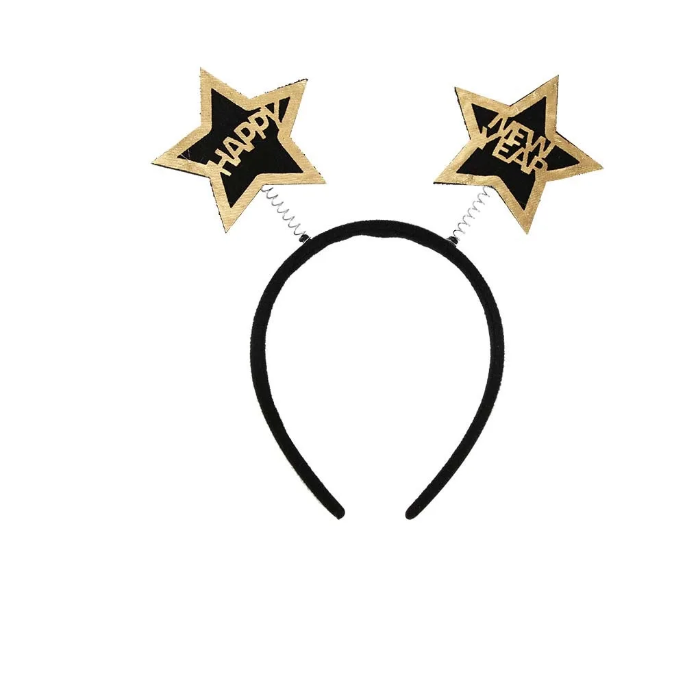 

Sequin 2026 New Year Headband Party Decoration Creative Christmas New Year Headpiece Headwear Colorful Glitter Hair Hoop