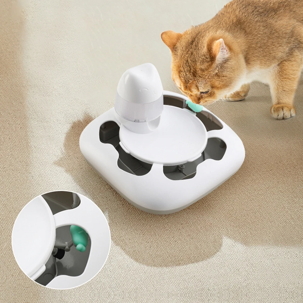 Interactive Cat Toy Dog Feeding Plate Game Predator Bowl Puzzle Slow Food Training USB Charging Cats Food Toy Pet Supplies