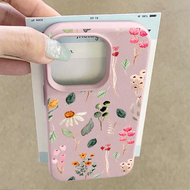 For iPhone 16e 16 15 14 13 12 Pro Max 11 Case Colourful Flower Pattern Soft Phone Cover For iPhone 16 15 Plus 13 12 Pro Funda
