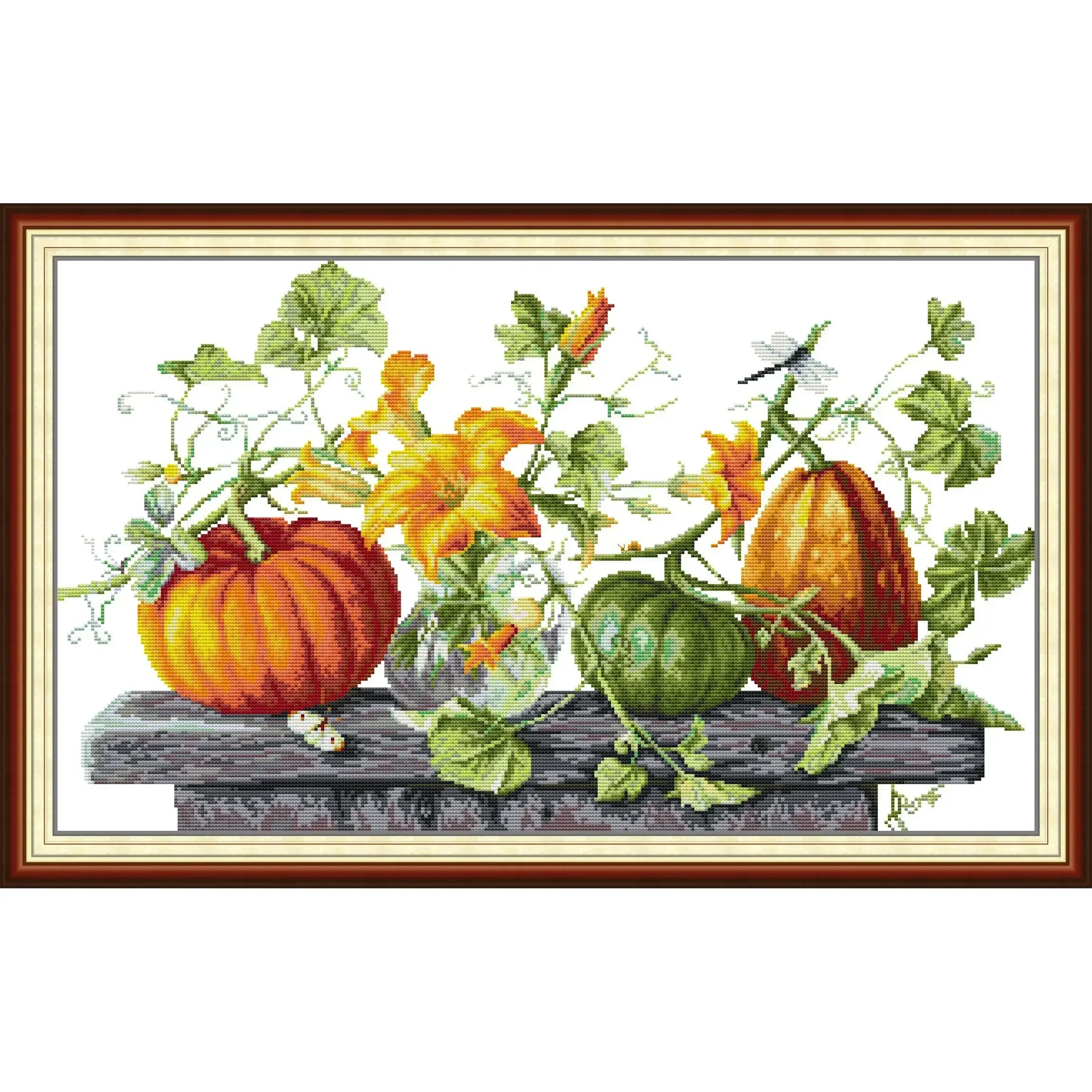 

Набор для вышивки крестом Joy Sunday с предварительной печатью, легкий узор, набор для вышивки из штампованной ткани Аиды, тыква 4