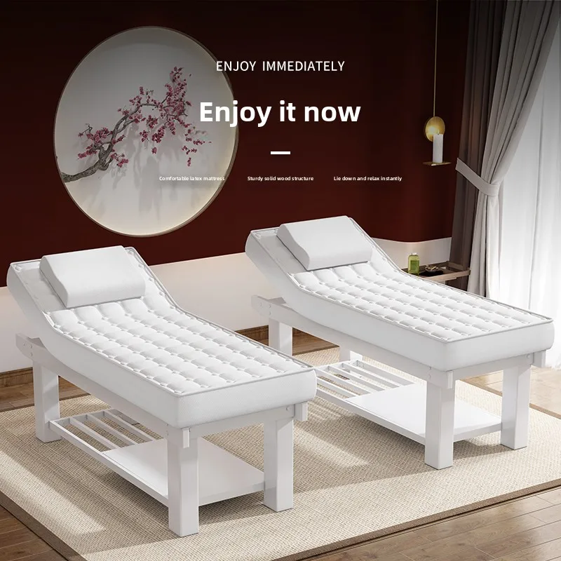 صالون تجميل سبا تدليك السرير المحمولة خشب متين اللاتكس العلاج الجدول المهنية الوشم التطريز الجسم الأريكة الوجه لاش السرير