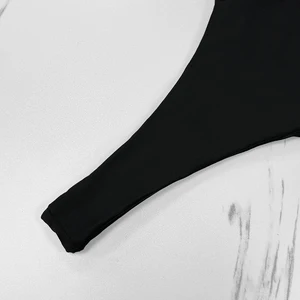 2025 جديد للمرأة بلون الصلبة منفصلة ملابس الشاطئ مثير الرسن بيكيني ثلاث نقاط عارية الذراعين قابل للتعديل ملابس السباحة الدانتيل أعلى 8 مبيعات بيكيني غير لائقة - رقم 1