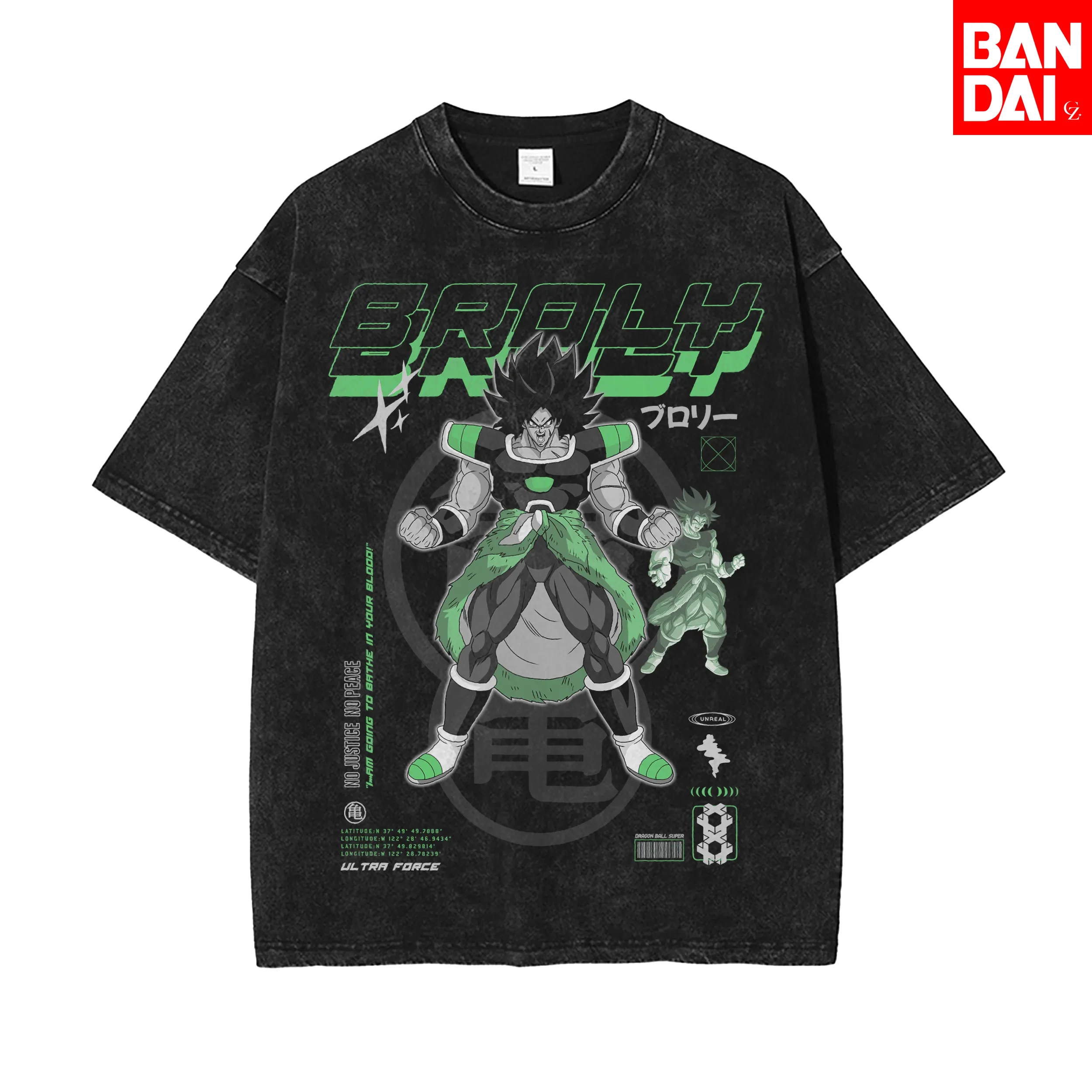 Dragon Ball Super Broly T-Shirt Herren 2026 Sommer Vintage Acid Wash Übergroßes T-Shirt Cyberpunk Streetwear Harajuku Y2k