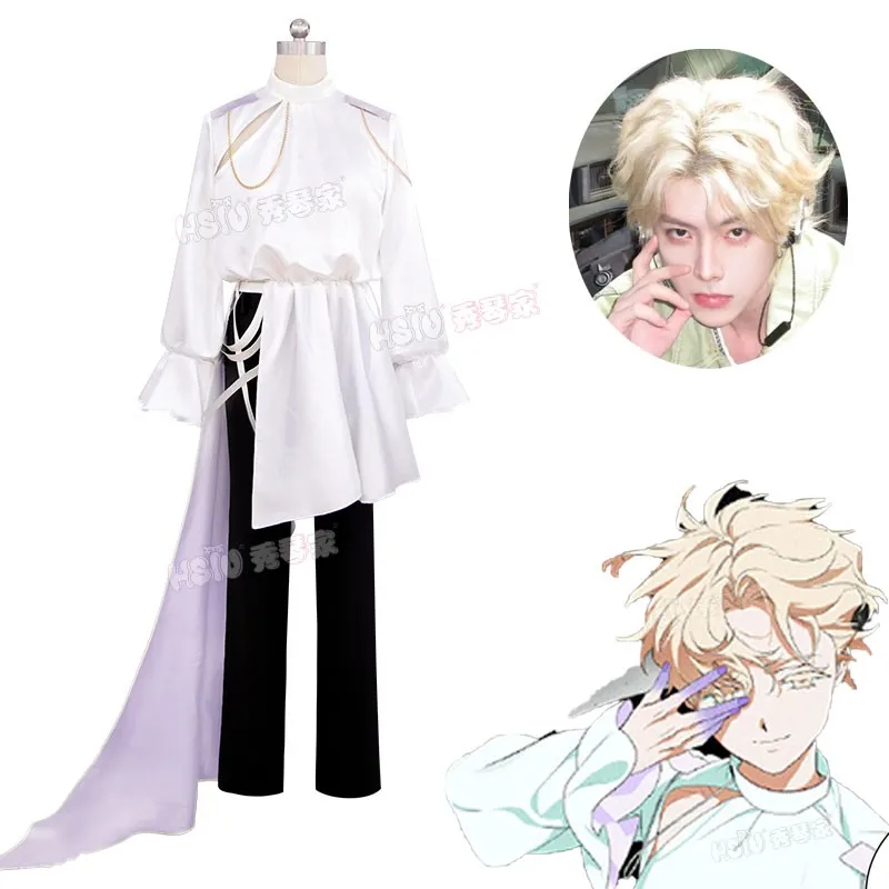Alien Stage Luka Cosplay Costume Wig Top Pants Anime Idol Cosplay Role Playing Party Suit Mens Fancy Halloween Carnival Outfit — zdjęcie 2