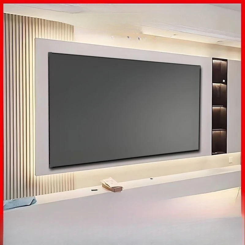 

8K medium telephoto hard screen 4k high definition Fresnel anti-light screen home living room projection screen 100 inches