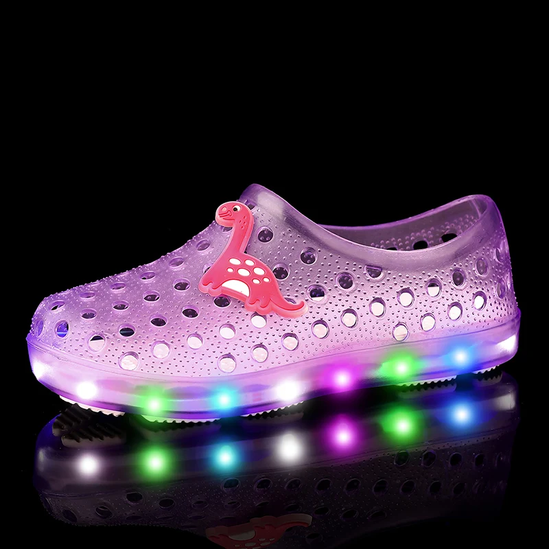 

Light Sandals for Girls Boys Summer Beach Non-slip Dinosaur Cute Print Kids Causal Shoes Indoor Home Luxury Barefoot Shoes Kids