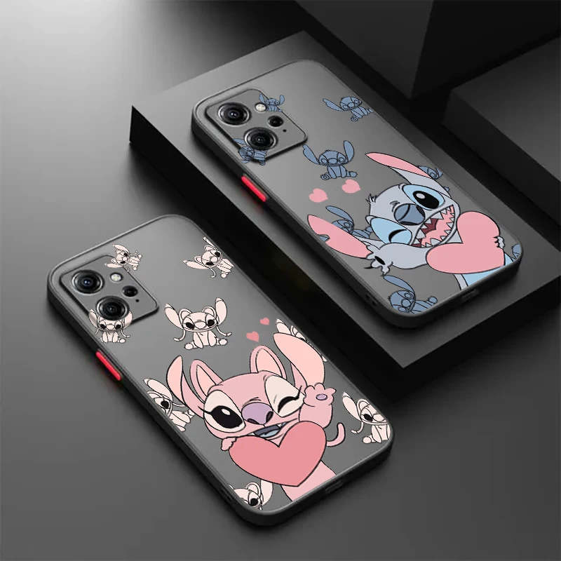 

Disney Stitch Fashion Cute Frosted Translucent For Redmi Note 13 12 12S 12T 11 11T 11E 10 10S 9 Pro Plus 5G Cover Phone Case