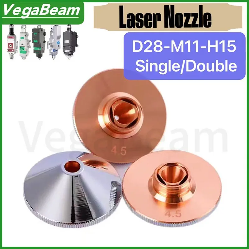 

Fiber Laser Nozzle d28 laser cutting nozzle Caliber 0.8-6.0 laser nozzle for raytools laser nozzle single double layer nozzle