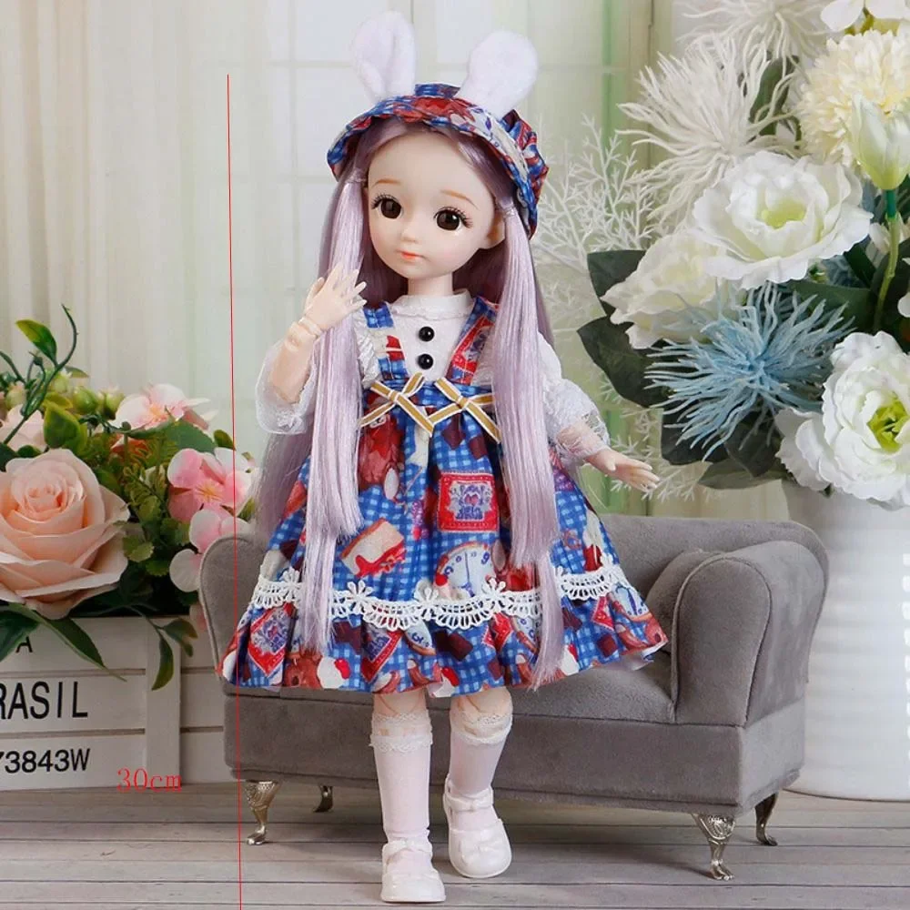 2026 BJD bambola e vestiti giunti rimovibili multipli 30 cm 1/6 occhi 3D bambola ragazza vestire regalo di compleanno giocattolo