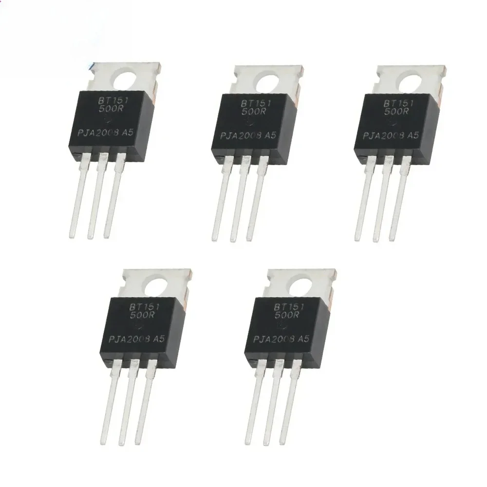 5PCS BT137 600E BT151 500R Transistor Triacs Kit TO-220 Package 8A/12A 600V/500V for AC Power Control/Dimmer Integrated Circuits