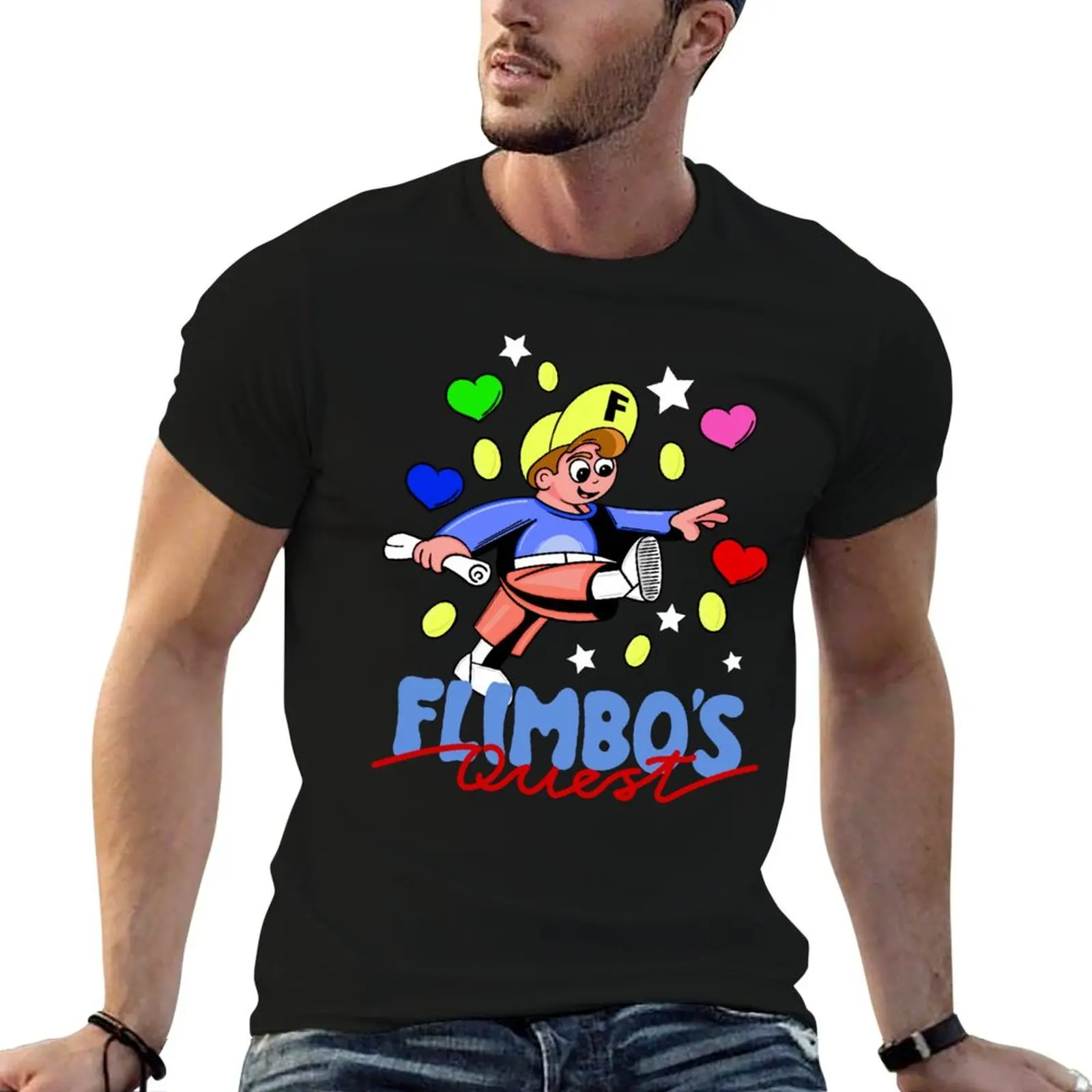 Quest cotton high C64 for man Flimbos shirts man shirt t quality t graphic vintage T-Shirt