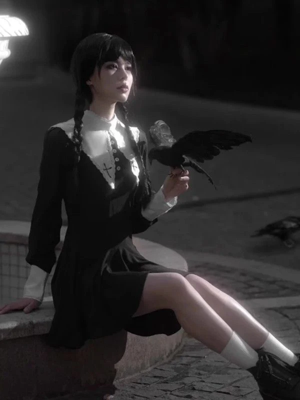 ملابس تنكرية نسائية طويلة من loween Dr Bla Nun ملابس تنكرية على شكل حرف a k Sle Faion ملابس نسائية