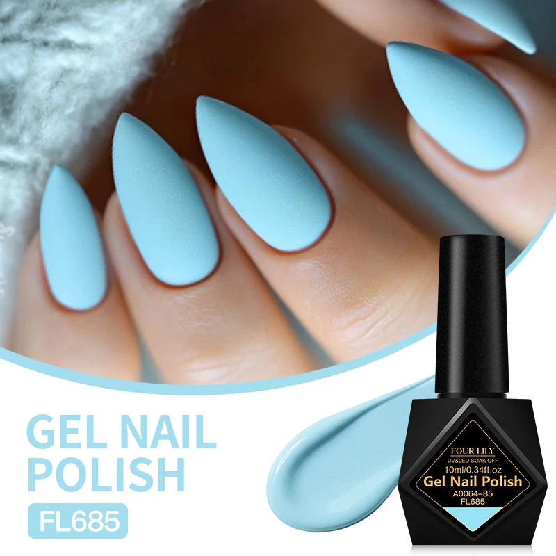 10 ml Vier Lelie 162 Kleuren Nagel Gel Polish Semi Permanente Nail Art Manicure Losweken LED UV Gel nagel Levert Art Vernis