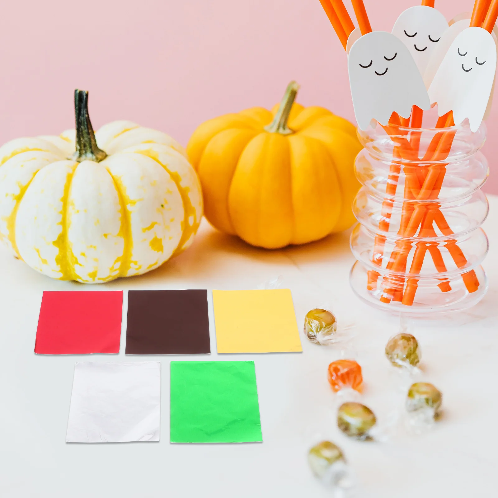 

500Pcs Aluminum Foil Candy Wrapping Sheets Sturdy Material for Freshness Protection Perfect for DIY Projects Gifting Parties