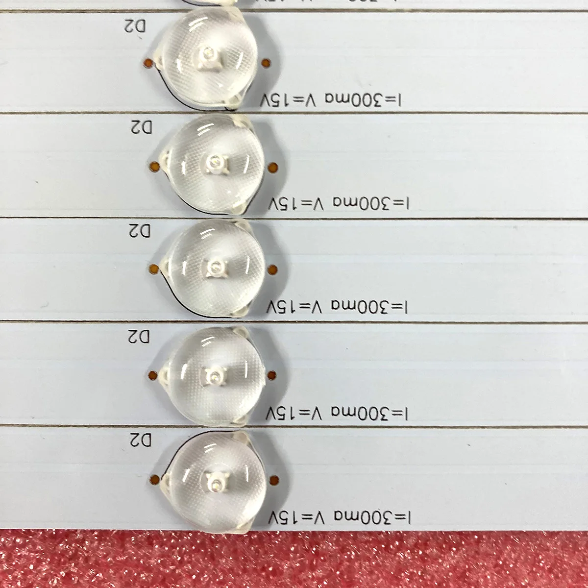 10 Uds tira de LED para iluminación trasera para TV de 55 "200-100-55NO66X5-D 5LED 3v 517mm