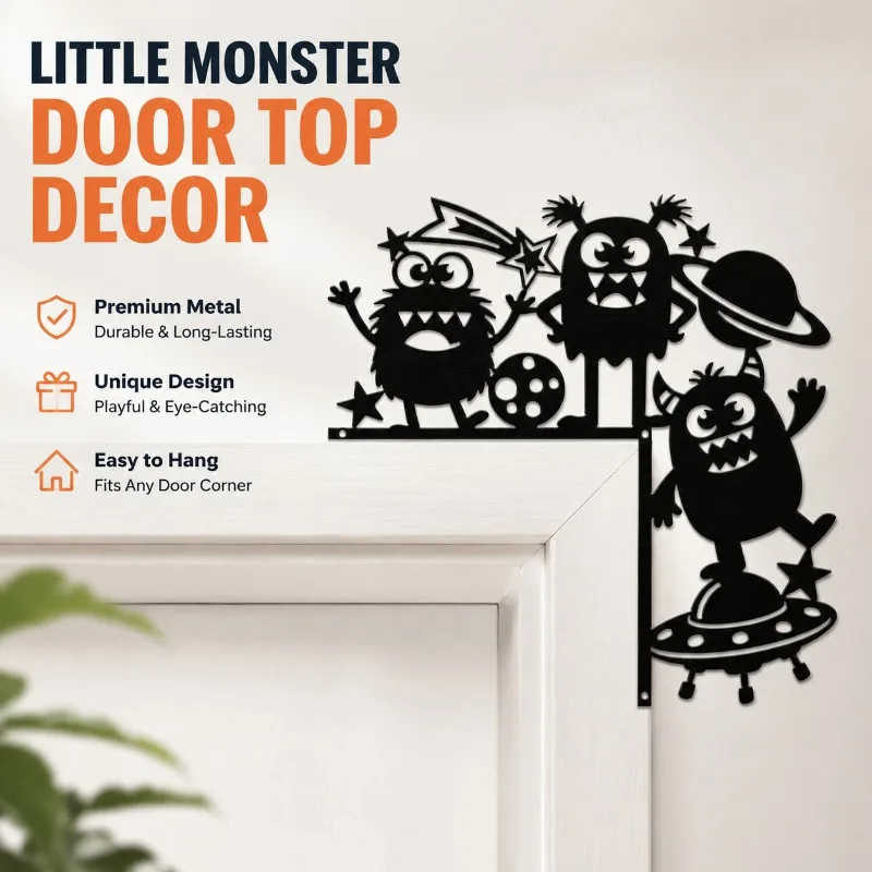 Whimsical Goblin Header Sign Metallic Wall Craft Distinct Suspended Embellishment Architrave Nook Accent Indoor Entryway