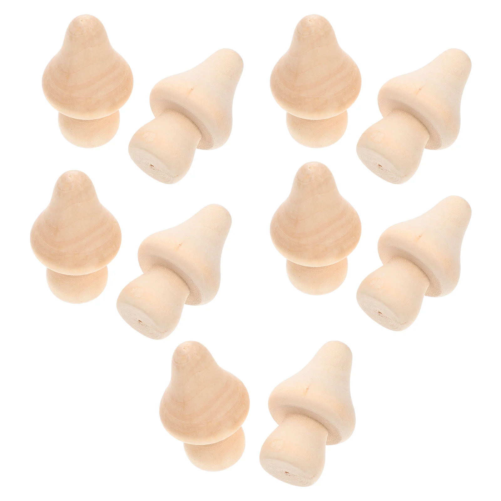 

10Pcs Mushroom Ornaments Unfinished Wooden Painting Craft Set Creative DIY Gift for Kids Adults Home Graffiti Decor