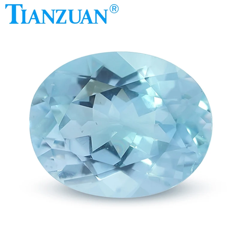 

1.42ct Oval Shape Natural Aquamarine Intense Blue Color Brilliant Cut Loose Gem Stone with GRC Certificate