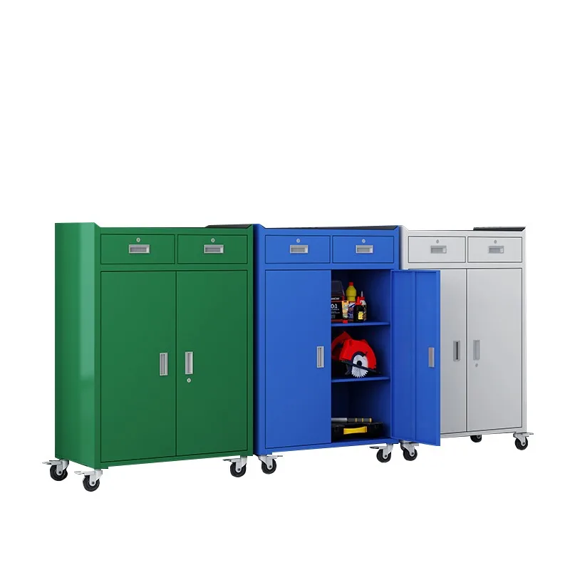 ZL Double-Door Steel Factory Locker Multi-Drawer Parts Storage Cabinet