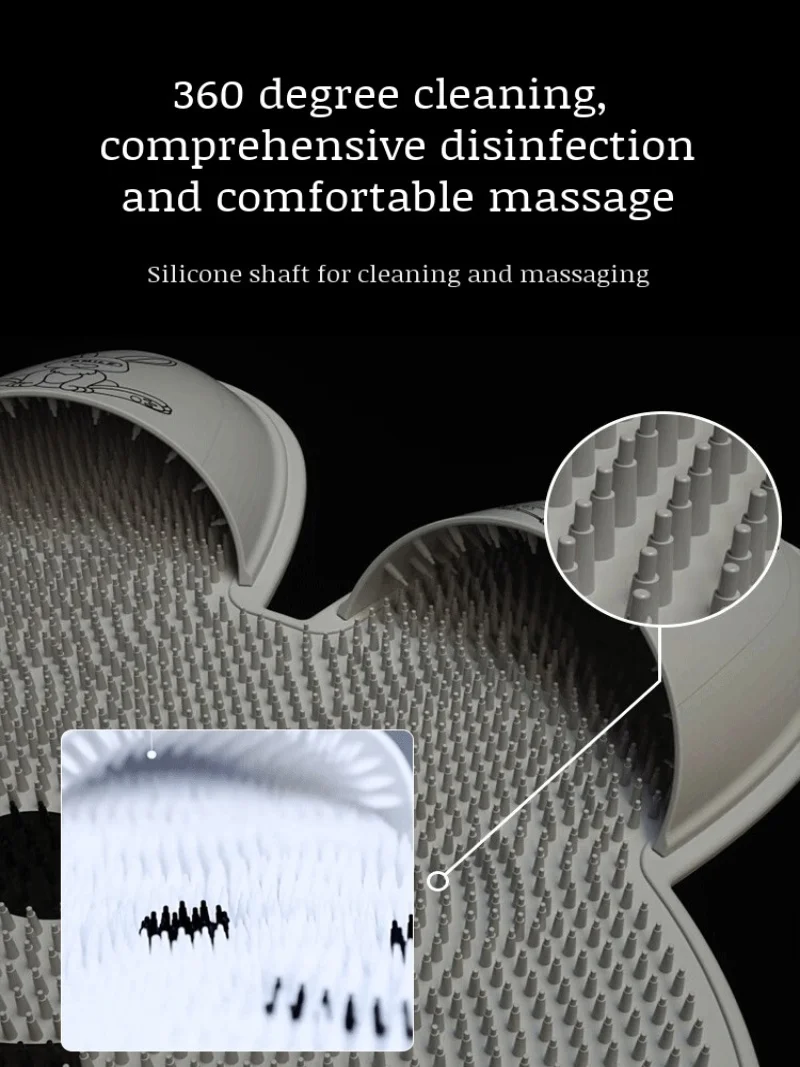 Rabbit silicone massage foot mat bathroom non-slip mat bath foot rubbing artifact foot wash to remove dead skin shower