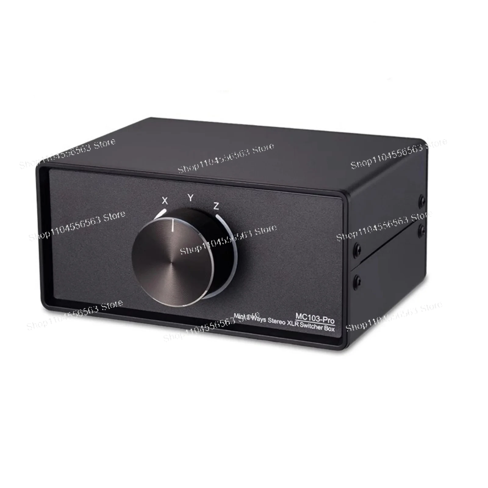 

Mini 3 Way Audio Mechanical Switcher XLR Balanced Passive Selector Stereo 1(3)-IN-3(1)-OUT Splitter Box