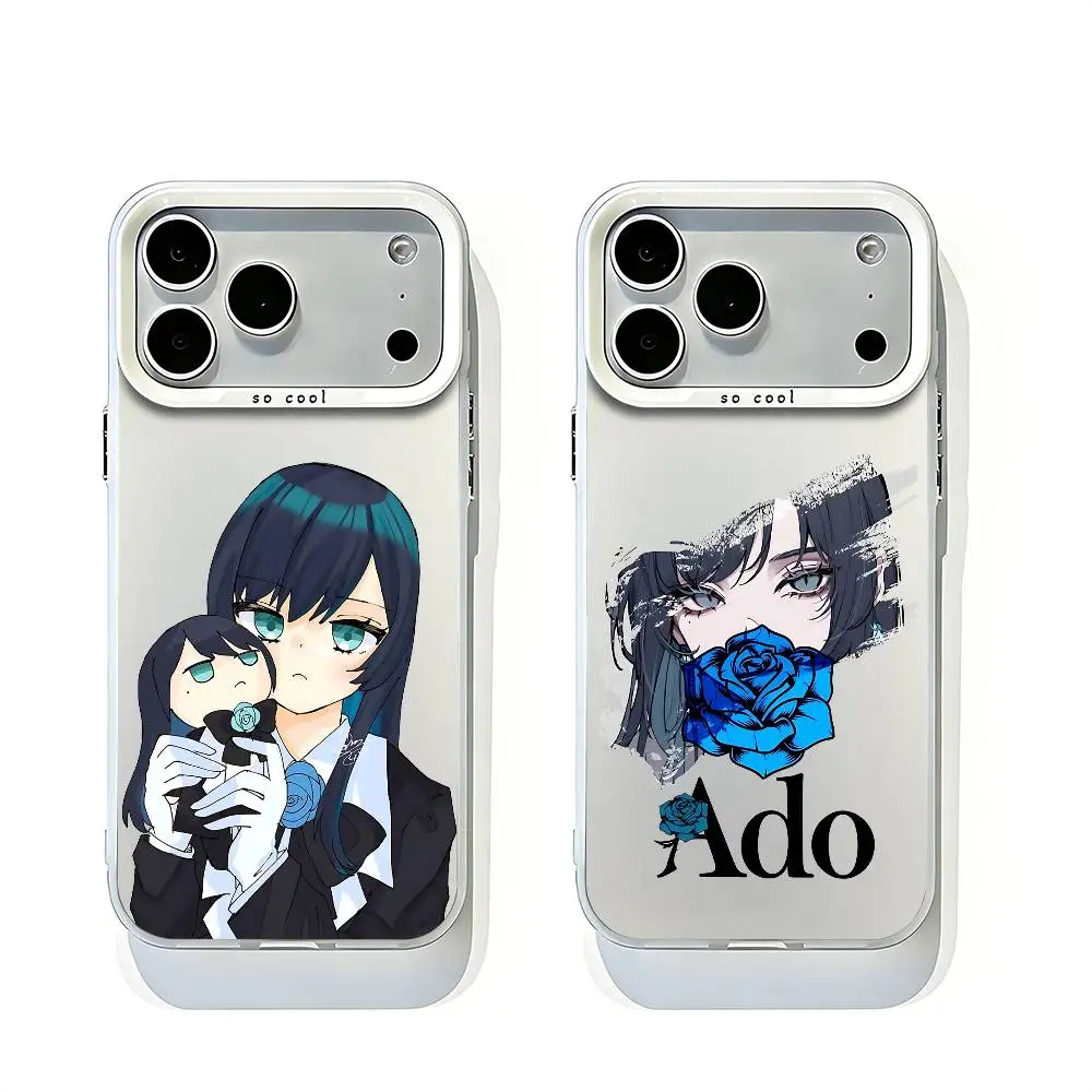 

A-Ado White Matte Large Lens Frame Cover For iPhone 12 11 14 13 17 16 15 Pro Max Mini Plus E