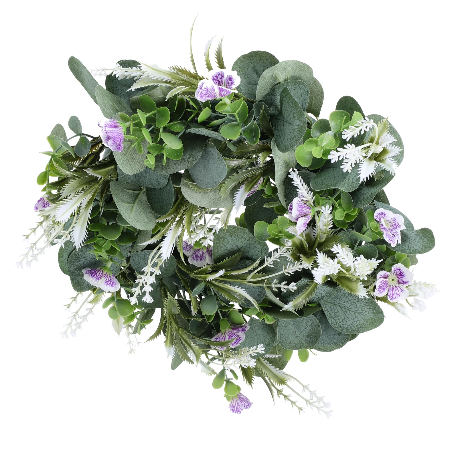 

Artificial Wreath Plastic Garland Home Decor Front Door Hanging Spring Eucalyptus Cactus Floral Long Lasting Beautiful for Door
