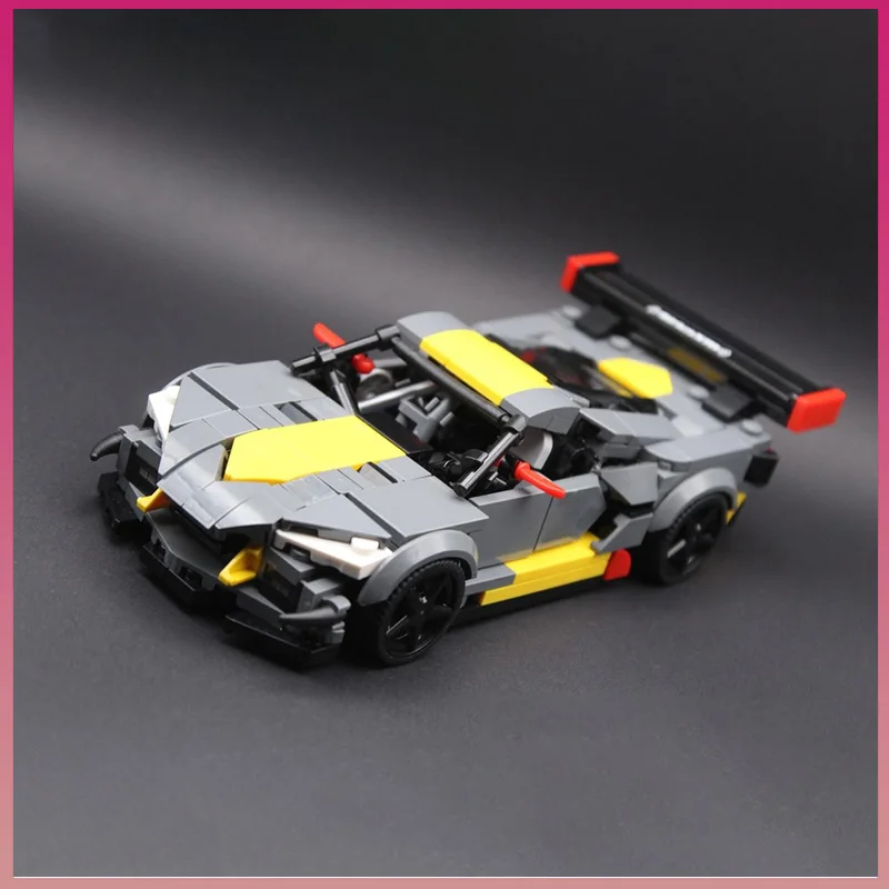 413PCS NEW MOC Racing Sports Car Technical Model City Supercar Vehicle Building Blocks Brick Assembly Toy Boy Kids Birthday Gift