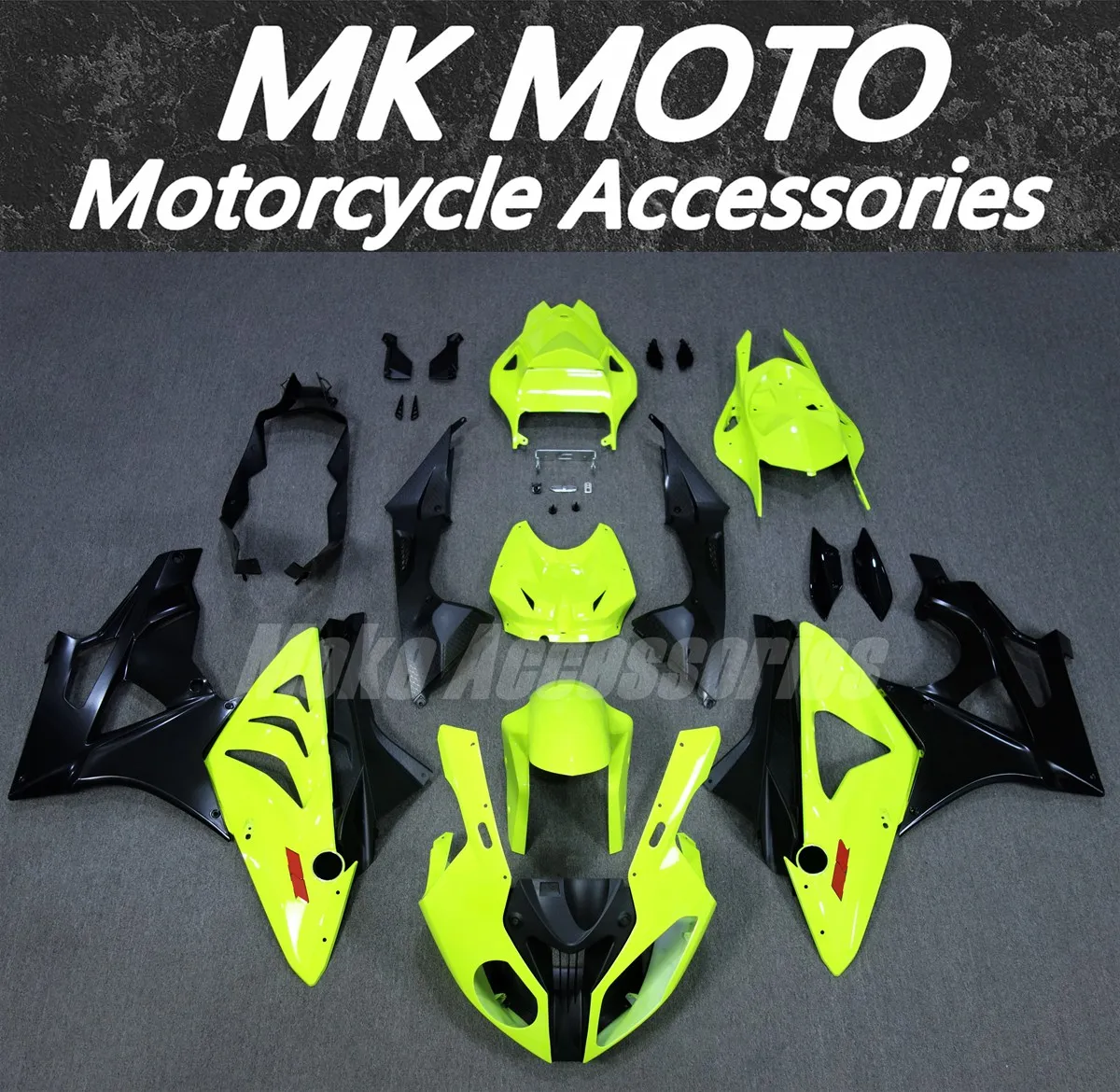 

Moke moto Motorcycle Fairings Kit Fit For S1000rr 2009 2010 2011 2012 2013 2014 Bodywork Set Blakc Fluorescence Neon