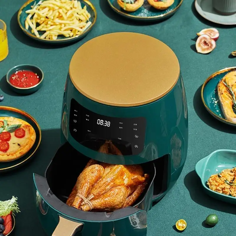 918D Семейный размер электрический горячий воздух печи печи с ЖК -экраной для сенсорного экрана и неприжигаемой съемной корзины 918D Семейный размер электрический горячий воздух печи печи с ЖК -экраной для сенсорного экрана и неприжигаемой съемной корзины