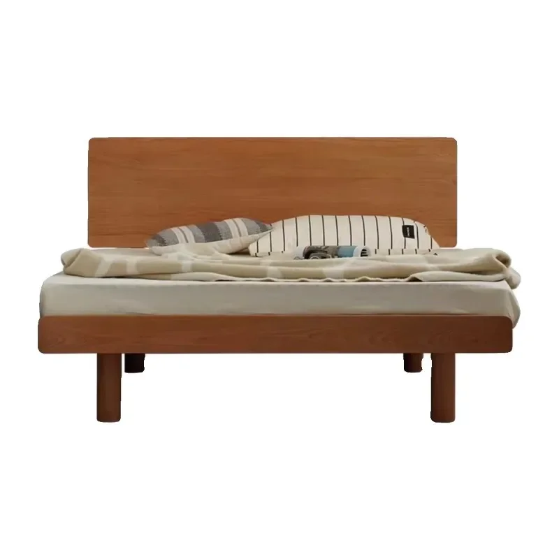 Flush edge thin bedside  Japanese style bedroom suspended double bed