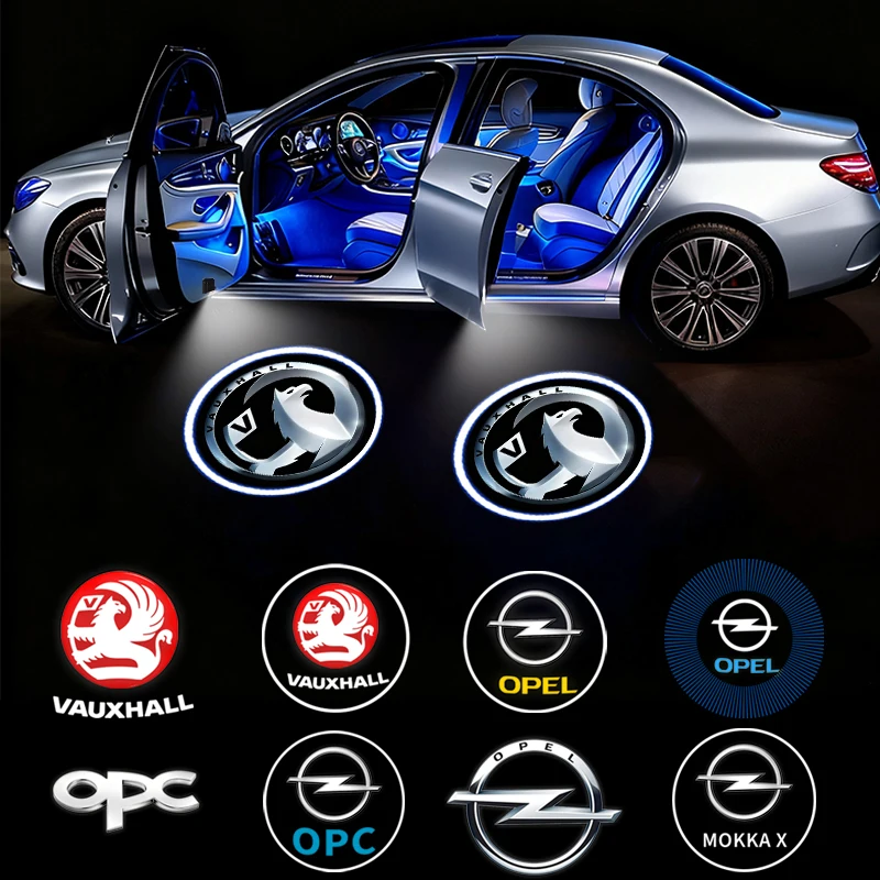 2pcs High-definition logo welcome light projection light for car doors For Opel Insignia Astra Antara Meriva Zafira H G Corsa
