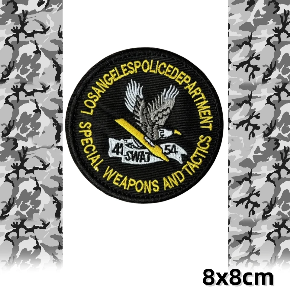 SWAT Morale Badge HRT Investigation Embroidery Hook and Loop Patch Armband Military Tactical Patches Backpack Stickers