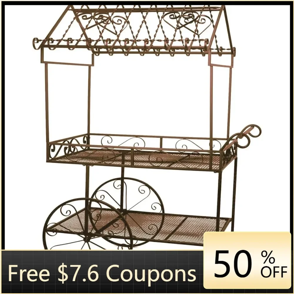 Steel Flower Cart Stand for Flowers Large Freight Free Plant Outdoor Furniture