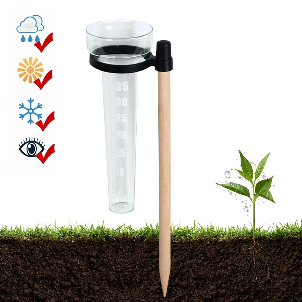 

Rainfall Measuring Cup Garden Outdoor Yard Rainfall Measurement Up To 35mm Precipitation Gauge for Measure And Collect Rainwater
