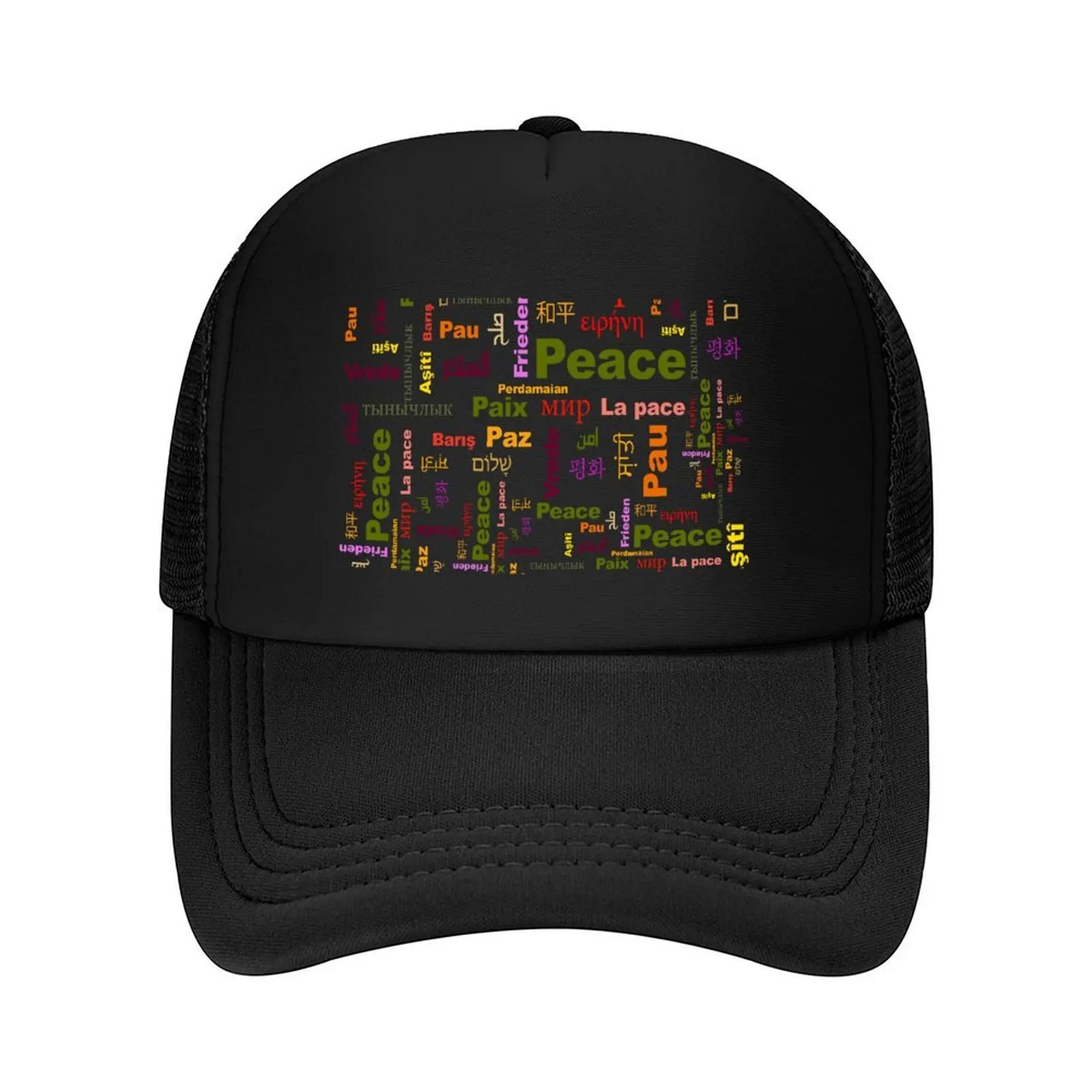 Peace in 20 Languages Baseball Cap tactical cap western Hat Rugby Beach Bag Men's Luxury Women's