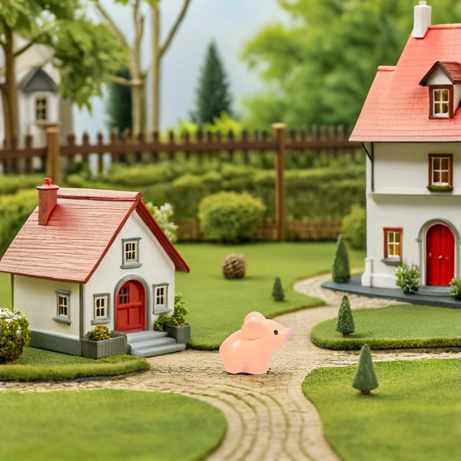 

20Pcs Mini Resin Pig Small Animal Decoration Micro Landscape Fairy Garden Table Centerpiece Party Ornament Cute Resin Sculpture