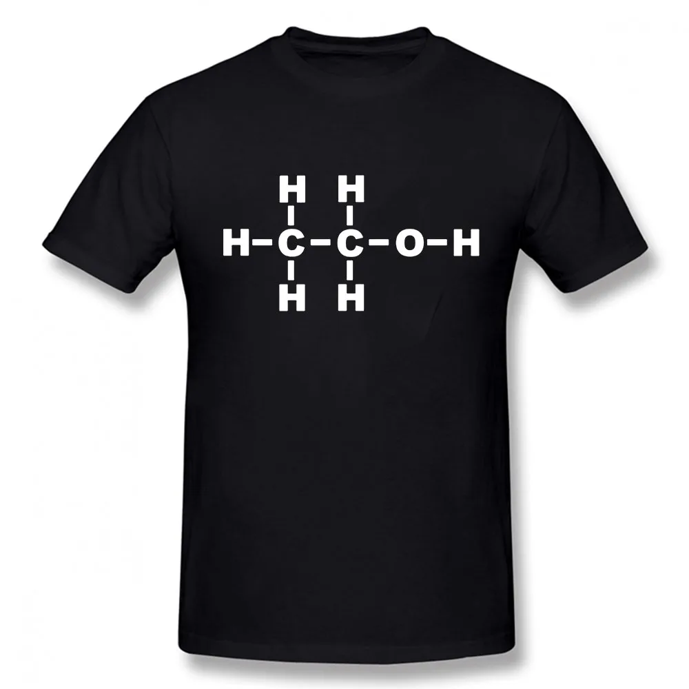 

Alcohol Molecule Formula Birthday Funny Unisex Graphic Fashion New Cotton Short Sleeve T Shirts O-Neck Harajuku T-shirtF