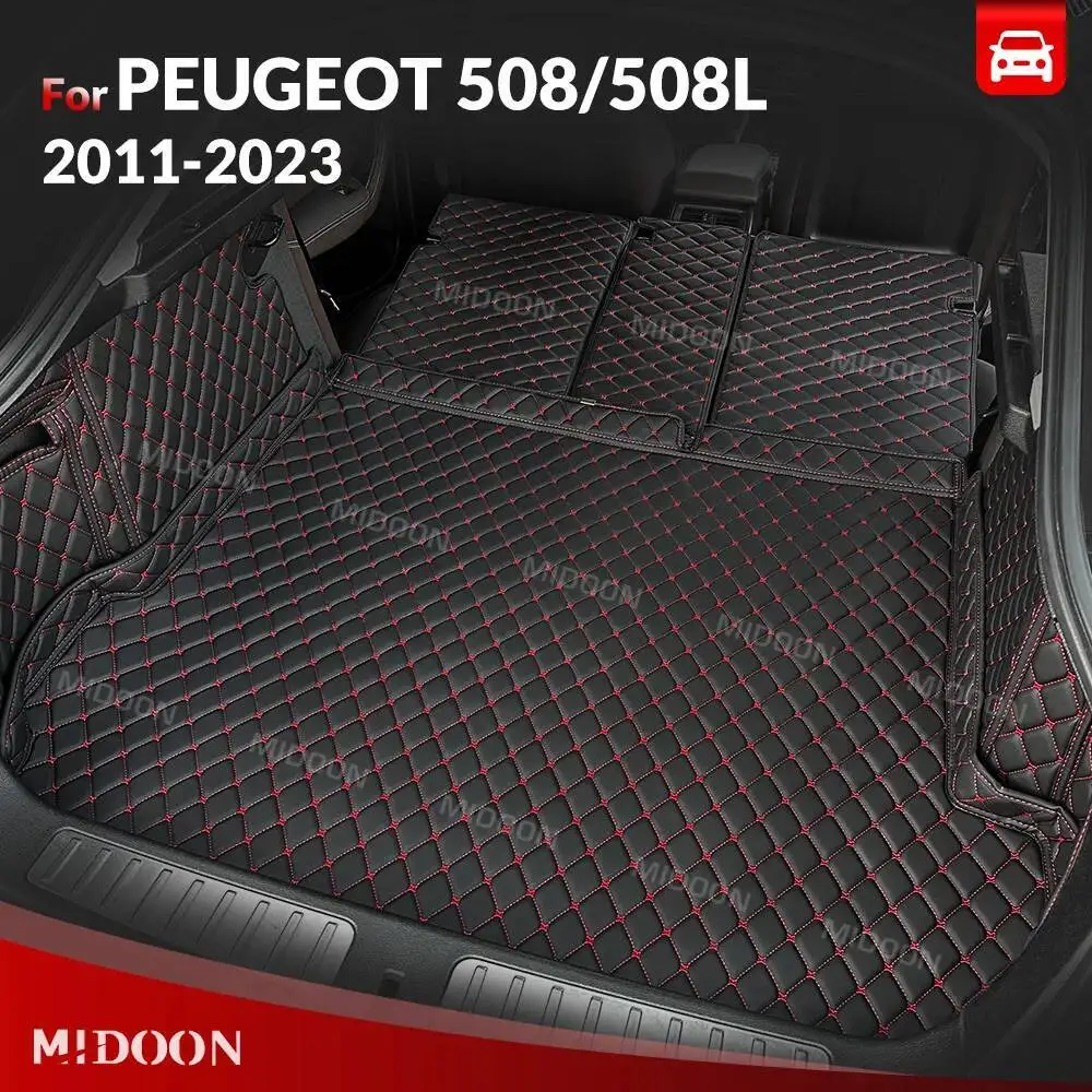 

Автоматический коврик в багажник с полным покрытием для PEUGEOT 508/508L 2011-2023 22 21 20 19 18 17 16, автомобильный багажник, аксессуары для интерьера