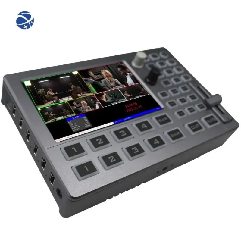 DeviceWell HDS8101 Layar 5" PIP 4-CH OBS Vmix Live Professional HD Broadcasting Switcher