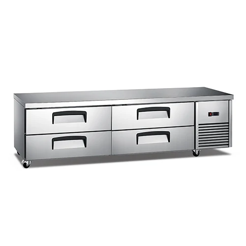 Commercial Kitchen Multi Size Stainless Steel Drawer Type Refrigerated Four Drawers Chef Base Refrigerator