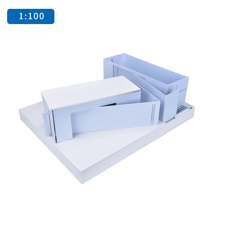 Modelo arquitetônico em miniatura, escala 1:100, kit abs, igreja de luz, montagem diy para estudantes e colecionadores, design realista