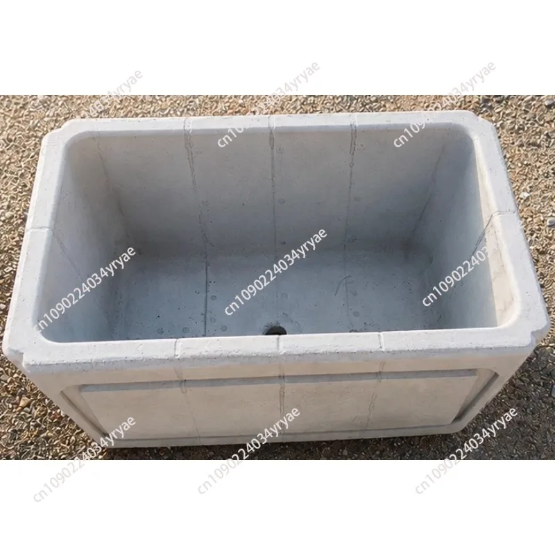 

[Bottom grouting] New rectangular garden stump bonsai large cement Qichuang flower pot mold manger model
