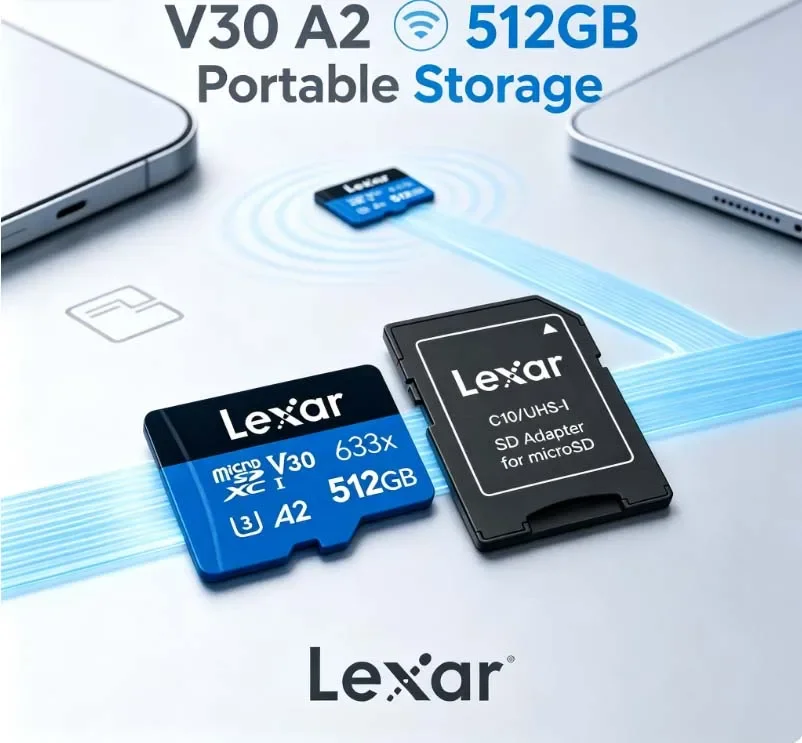 Lexar UHS-I Memory Card 633x High-Performance BLUE Series MicroSDHC MicroSDXC 32GB 64GB 128GB 256GB 512GB MicroSD Flash TF Cards