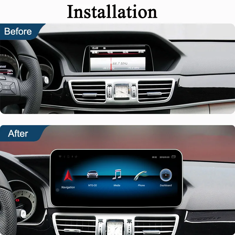 RHD Android 13 Car Radio Multimedia Player For Mercedes Benz E Class W212 S212 GPS Navigation Apple Carplay Youtube Video Unit