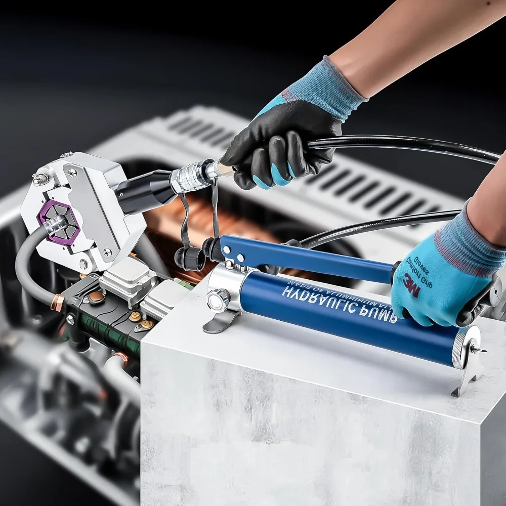 Hydraulic Hose Crimper Hydra-Krimp 71500 Manual A/C Hose Crimper  Handheld Hydraulic Hose Crimping Tool (Split with Manual Pump)